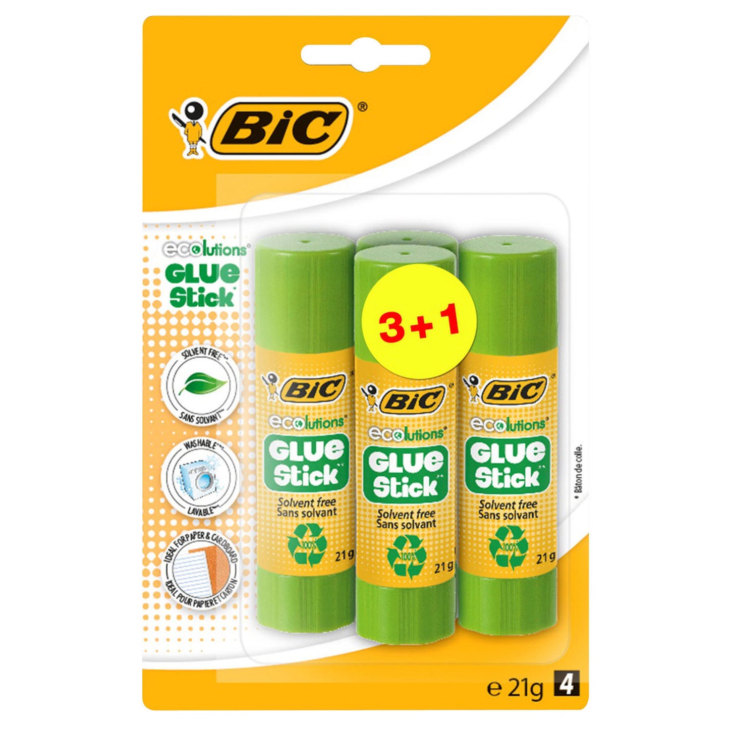 BIC Eco -Klebersticks, 4st.