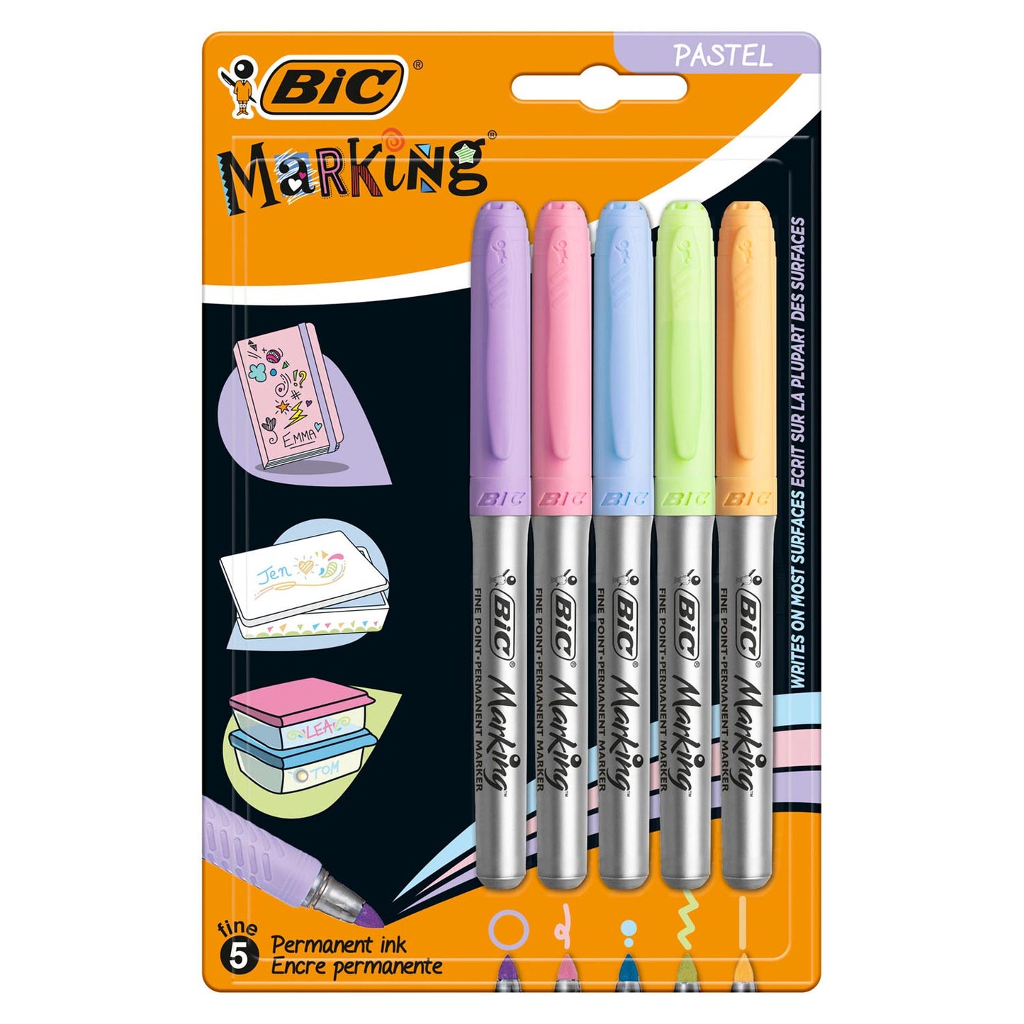 BIC -Intensität Filzstifte Permanent Pastell, 5st.