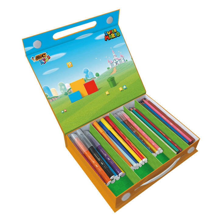 BIC Kids Super Mario Farbkoffer, 70dlg.