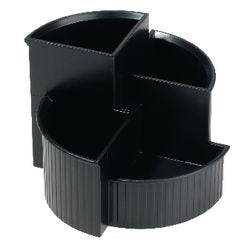 Stiftablage Helit linear aus schwarzem Polystyrol