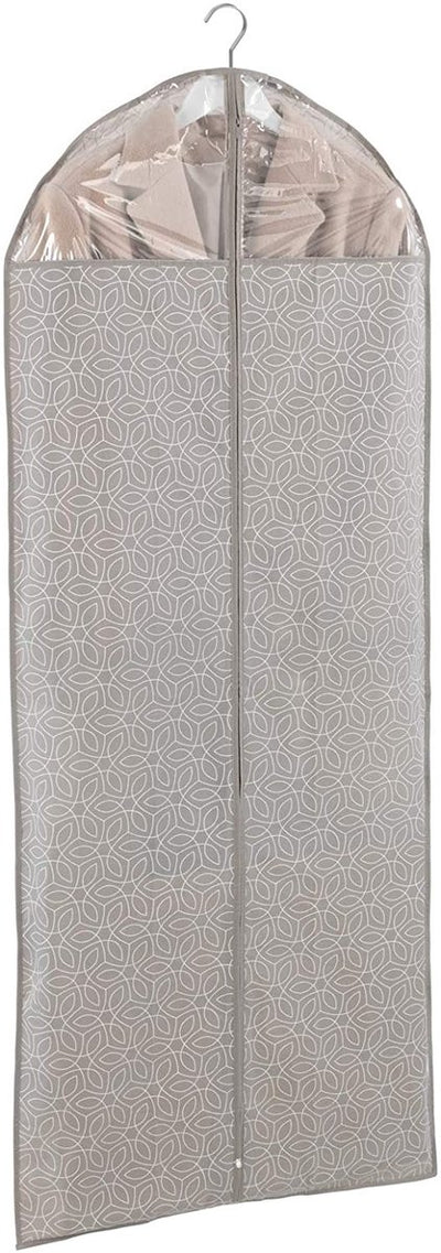 Wenko Kleiderhülle Balance Taupe 150x60cm - Kleidertasche - Kleideraufbewahrung langes Modell - mit Reißverschluss und Sichtfenster - schön, stabil und handlich