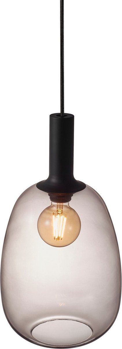 Nordlux Alton 23-Hängelampe-E27-Rauchglas schwarz
