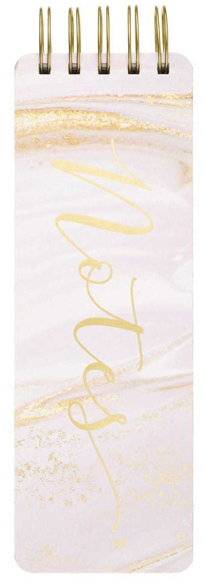 Eccolo Notizblock – Spirale – rosa Marmor – ca. 8 x 23 cm – ec-q601v