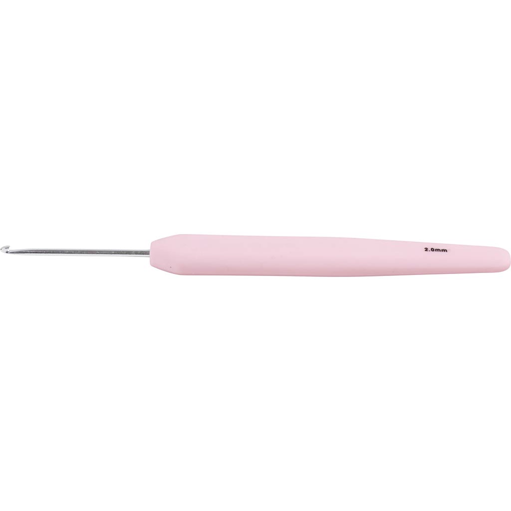 Creativ Company Häkelnadeln, Größe 2, L: 13,3 cm, Größe 2 mm, rot, 1 Stück