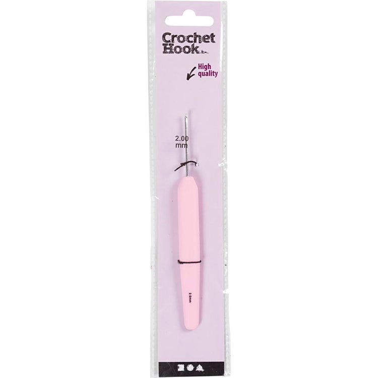 Creativ Company Häkelnadeln, Größe 2, L: 13,3 cm, Größe 2 mm, rot, 1 Stück