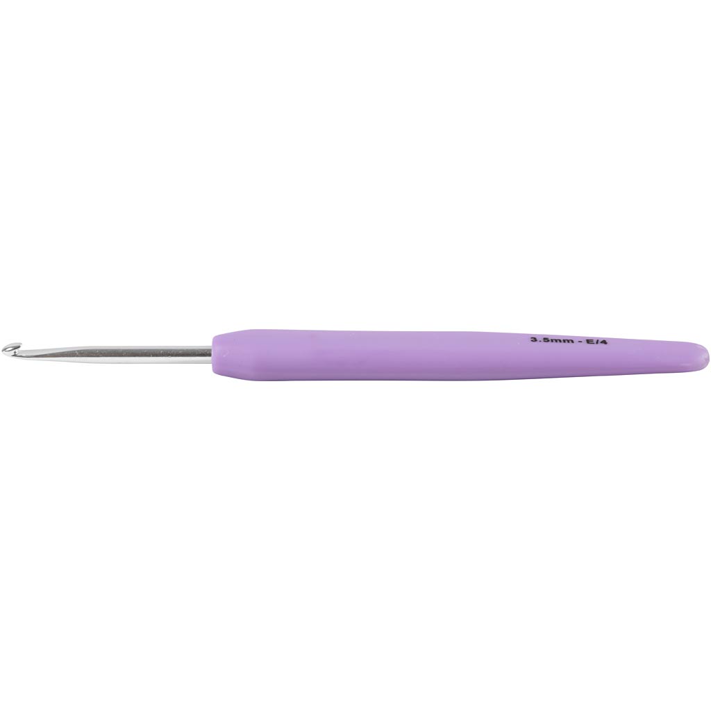 Creativ Company Häkelnadeln, Größe 3,5, L: 13,3 cm, Größe 3,5 mm, hellviolett, 1 Stück