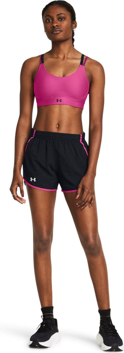 Under Armour ua Fly by 3'' Shorts-Blk Damen-Sporthose – Schwarz – reflektierend