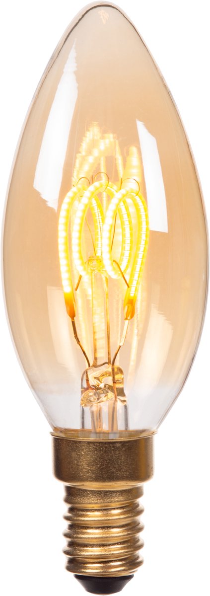 Lucide C35 – Glühlampe – ø 3,5 cm – LED 3 Stepdim (Speicher) – E14 – 1 x 3 W 2200 K – Bernstein