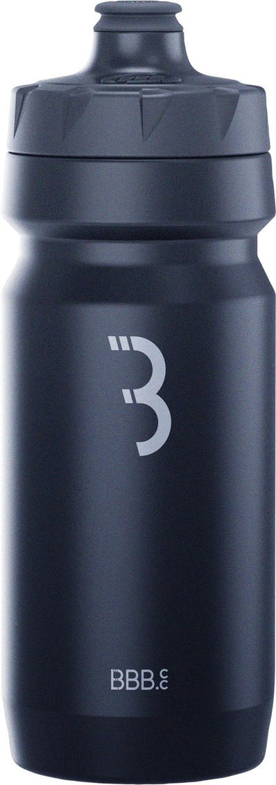 BBB Cycling Autotank Trinkflasche Rennrad – Fassungsvermögen 550 ml – Fahrradtrinkflasche mit Autoclose-Ventil – Schwarz – BWB-11