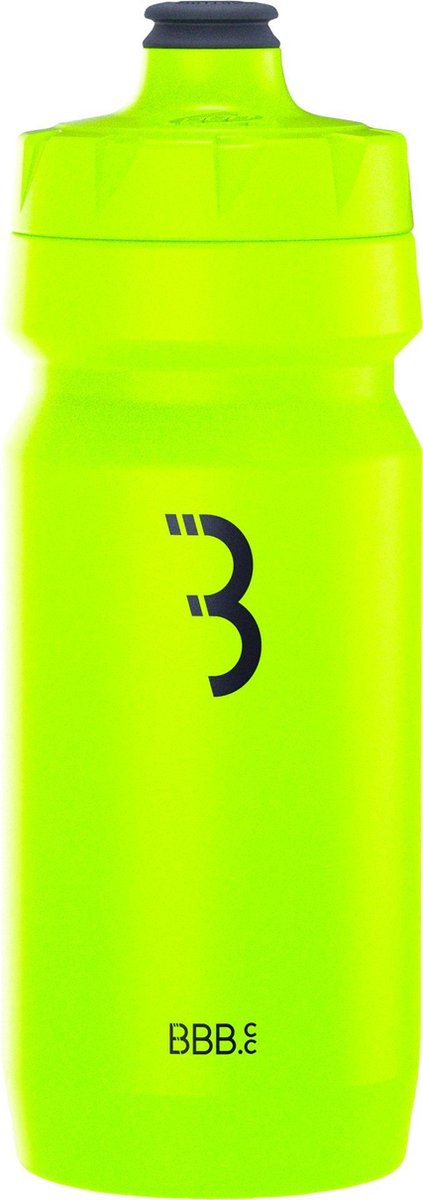 BBB Cycling Autotank Trinkflasche Rennrad – Fassungsvermögen 550 ml – Fahrradtrinkflasche mit Autoclose-Ventil – Neongelb – BWB-11