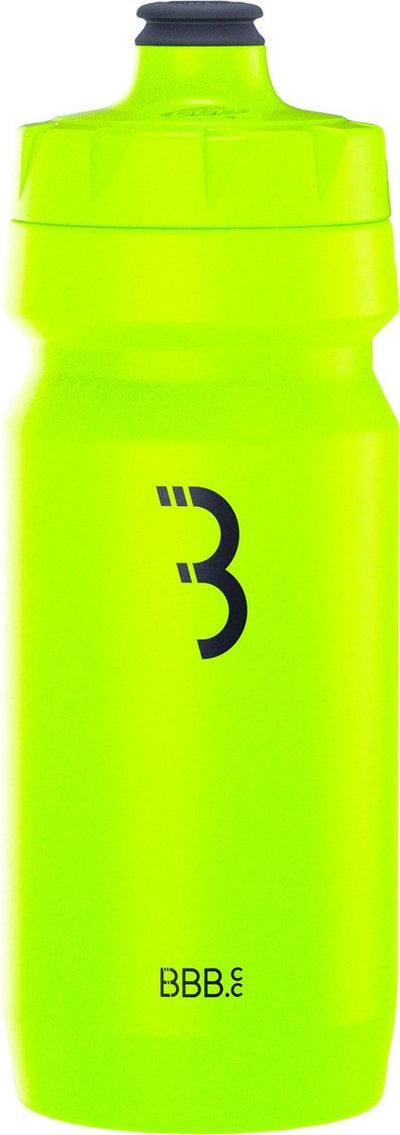 BBB Cycling Autotank Trinkflasche Rennrad – Fassungsvermögen 550 ml – Fahrradtrinkflasche mit Autoclose-Ventil – Neongelb – BWB-11