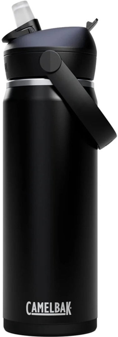 Camelbak Thrive Flip Straw Trinkflasche – 600 ml – Edelstahl – mit Strohhalm – Isolierwasserflasche – Schwarz