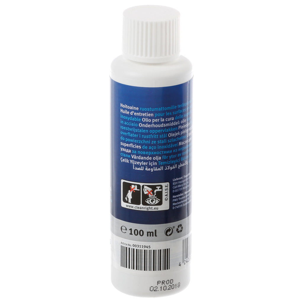 Bosch Siemens Siemens Edelstahl -Wartungsmittel 100 ml