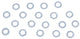 Dresselhaus -Lüfterscheiben bilden einen DIN 6798, D = 6 mm, 20 Stcs.