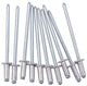 Dresselhaus Blind Nieten 3,0 x 8,0 mm Aluminiumstahl, flacher Kopf
