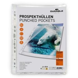 Perforierte Showcover, langlebig, transparent, 100 Stück