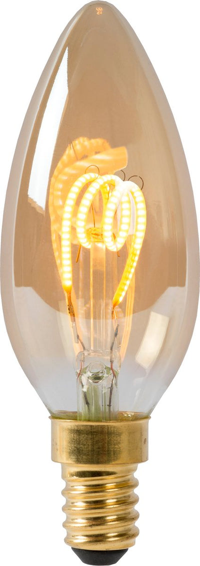 Lucide c35 - Glühlampe - ø 3,5 cm - LED dimmbar - E14 - 1x3W 2200K - Bernstein