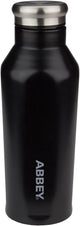 Abbey Camp Trinkflasche – doppelwandig – 350 ml – Schwarz – Edelstahl