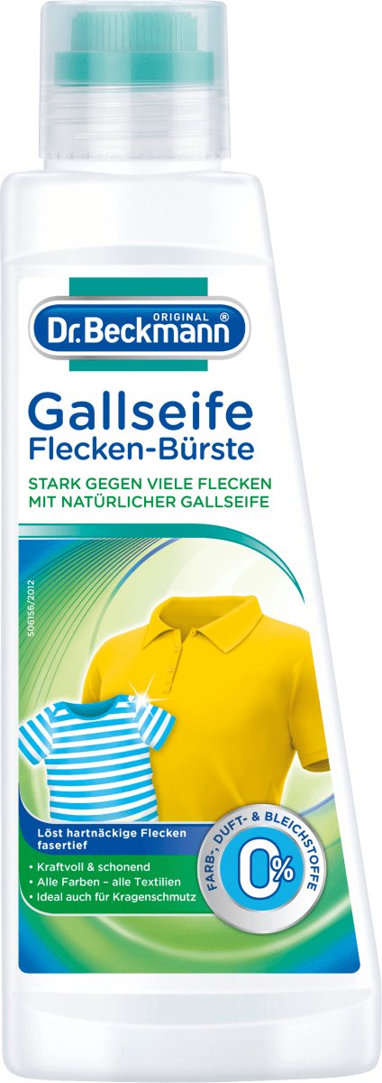 Dr. Beckmann Galas Fleckenentferner – Fleckentferner für Textilien – 250 ml mit Pinsel