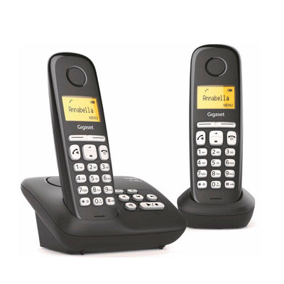 Gigaset Gigaset Al385a Duo Telefon + Anrufbeantworter Black