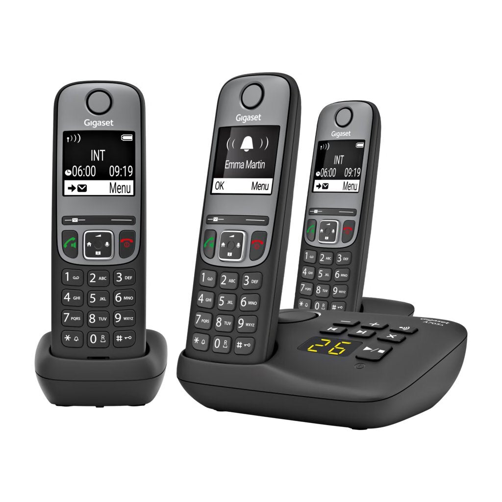 Gigaset Gigaset A705A Trio Dect Telefon + Antwortmaschine Schwarz