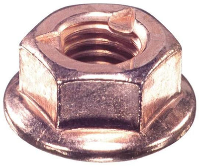 Kleiderhaus Kupfermuttern mit Kragen M10 x 15 mm