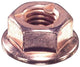 Kleiderhaus Kupfermuttern mit Kragen M10 x 15 mm