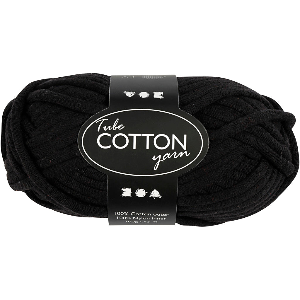 Creativ Company Textilgarn, L: 45 m, schwarz, 100 g 1 Knäuel