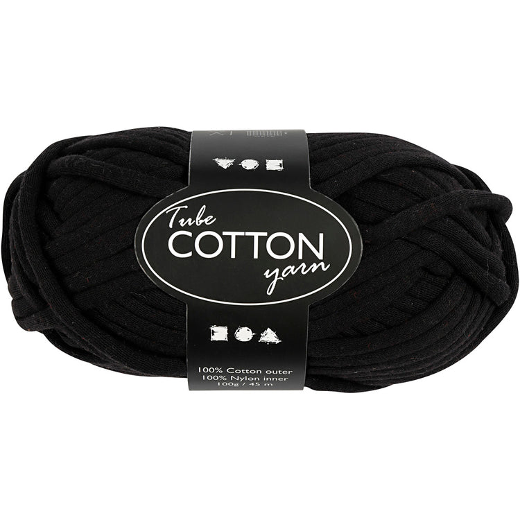 Creativ Company Textilgarn, L: 45 m, schwarz, 100 g 1 Knäuel
