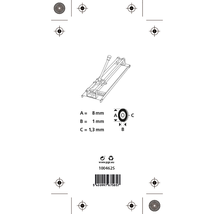 Mack 1004625 - Ersatzrad-Fliesenschneider ø22mm | 3 Stück