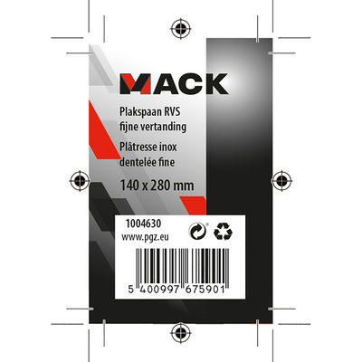 Mack 1004630 - Klebesp Inox 120x280 SG fein | 3 Stück
