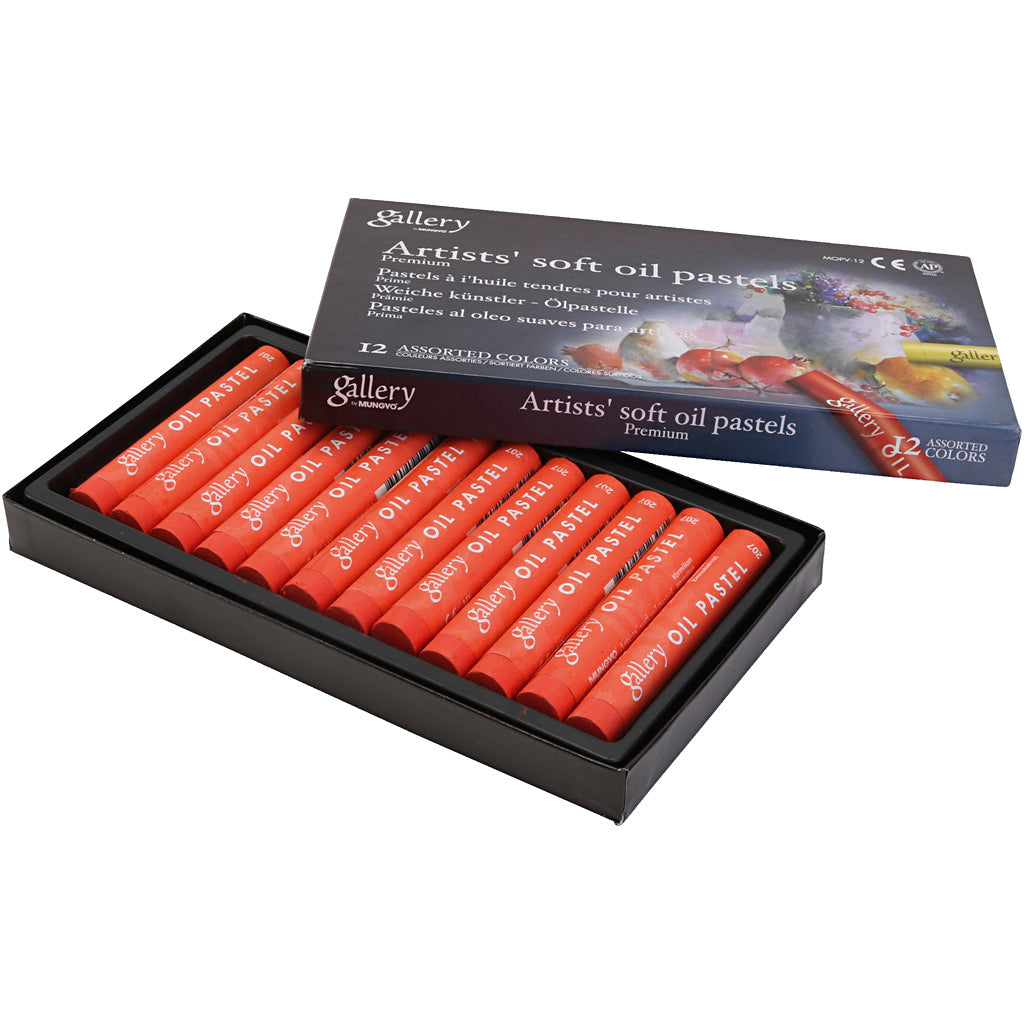 Gallery Ölpastell, L: 7 cm, D 11 mm, Stärke 11 mm, Zinnoberrot, 12 Stück 1 Box