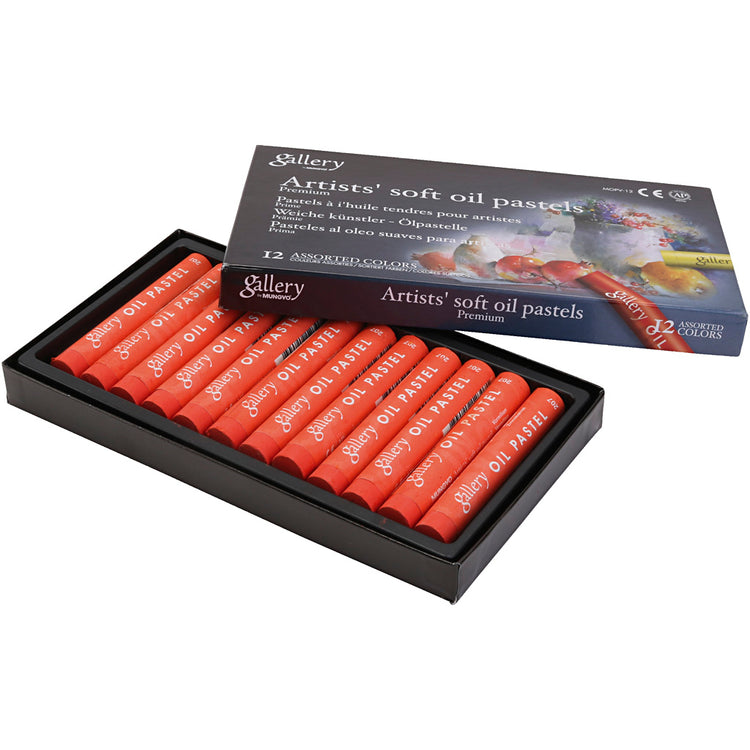 Gallery Ölpastell, L: 7 cm, D 11 mm, Stärke 11 mm, Zinnoberrot, 12 Stück 1 Box