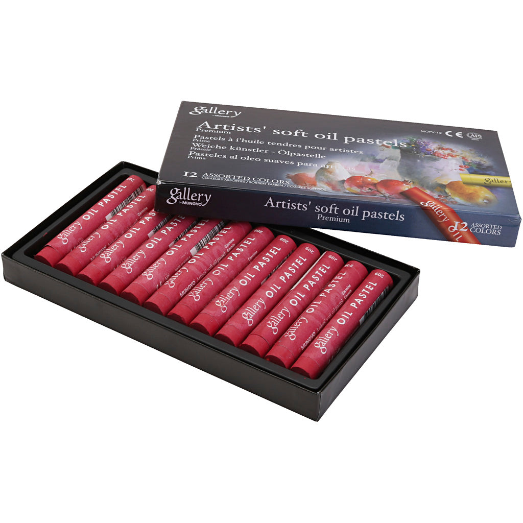 Galerie Ölpaste, L: 7 cm, d 11 mm, Dicke 11 mm, Karmine rot, 12 Stück 1 Box