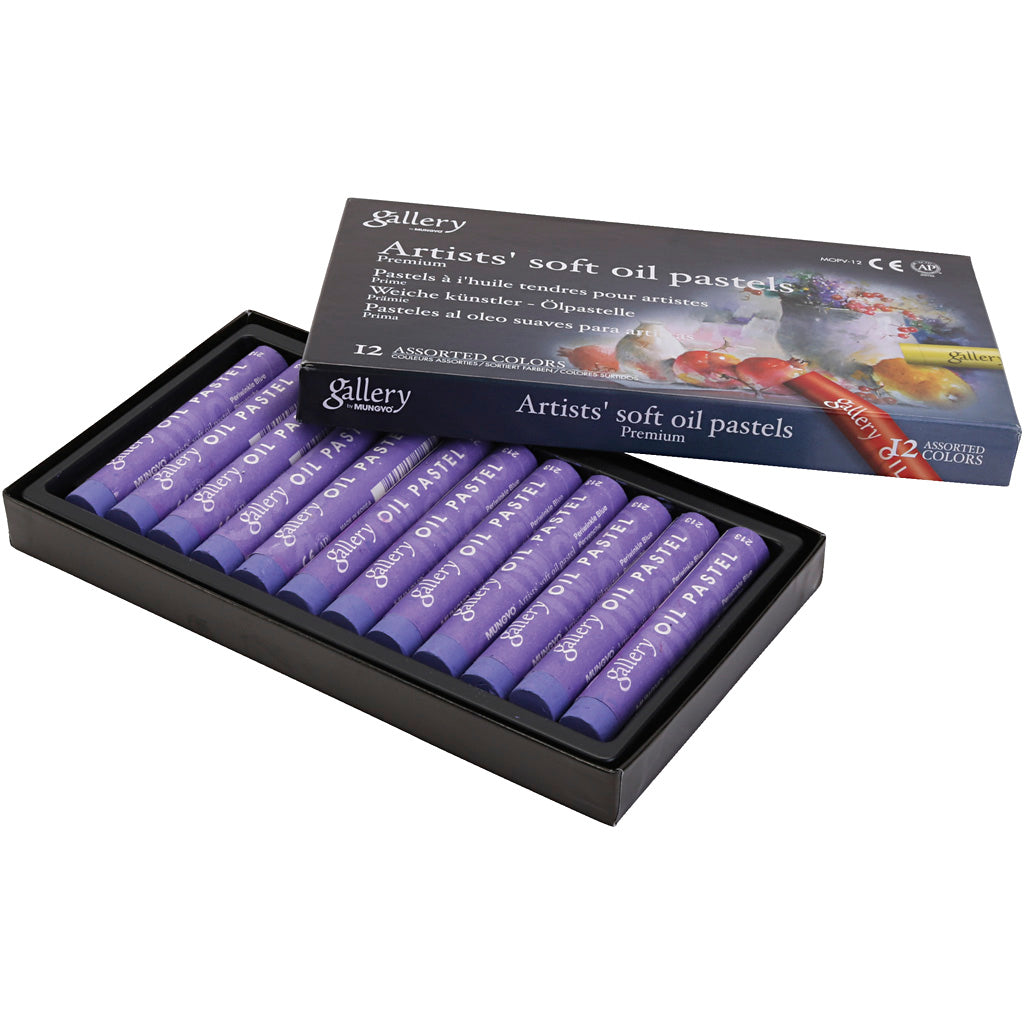 Galerie Ölpaste, L: 7 cm, d 11 mm, Dicke 11 mm, Violett, 12 Stück 1 Box