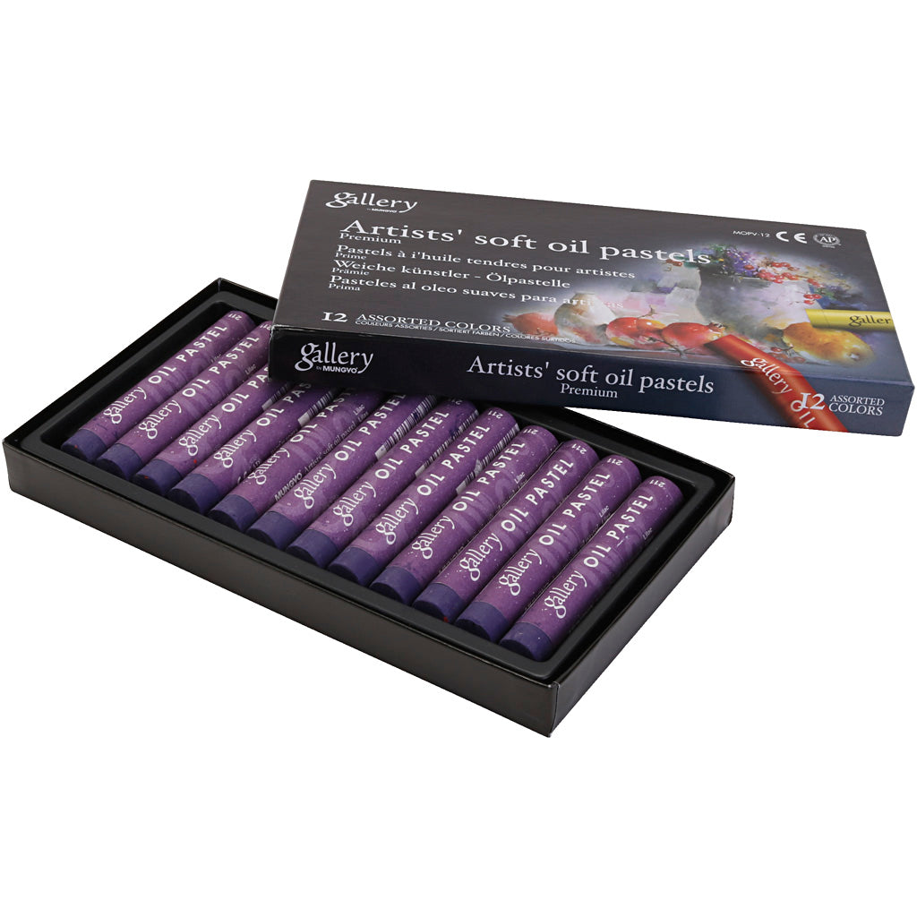 Galerie Ölpaste, L: 7 cm, d 11 mm, Dicke 11 mm, lila, 12 Stück 1 Box