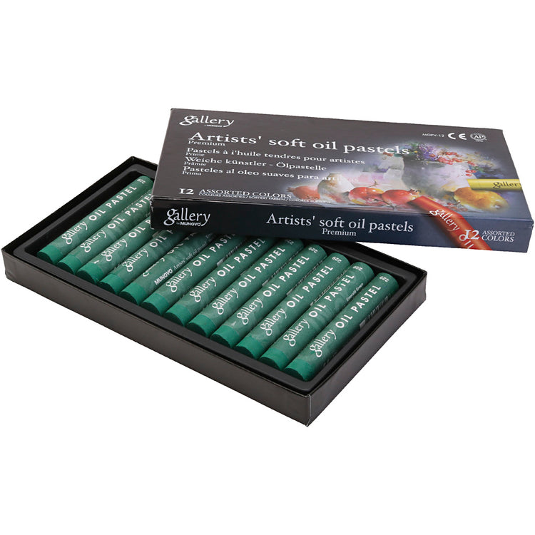 Gallery Ölpastell, L: 7 cm, D 11 mm, Stärke 11 mm, smaragdgrün, 12 Stück 1 Box