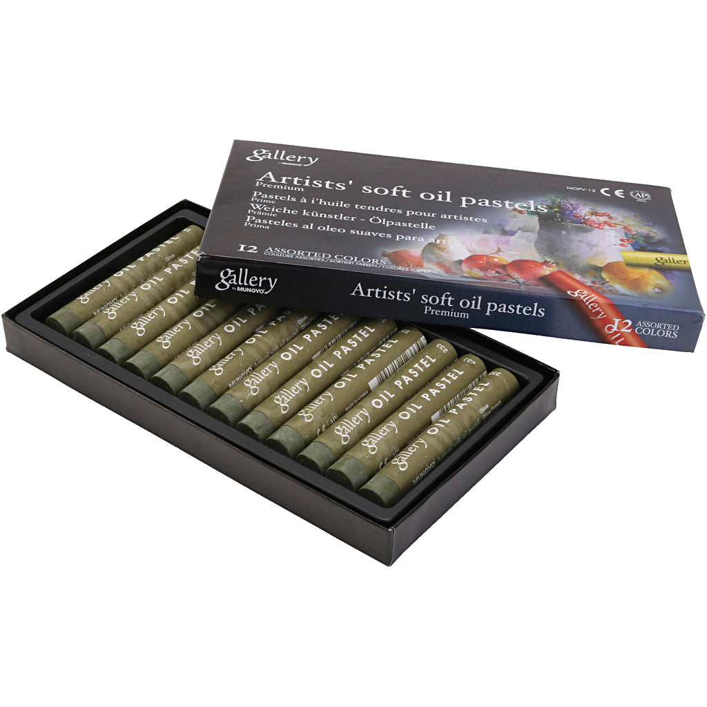 Galerie Ölpaste, L: 7 cm, d 11 mm, Dicke 11 mm, Olive, 12 Stück 1 Box