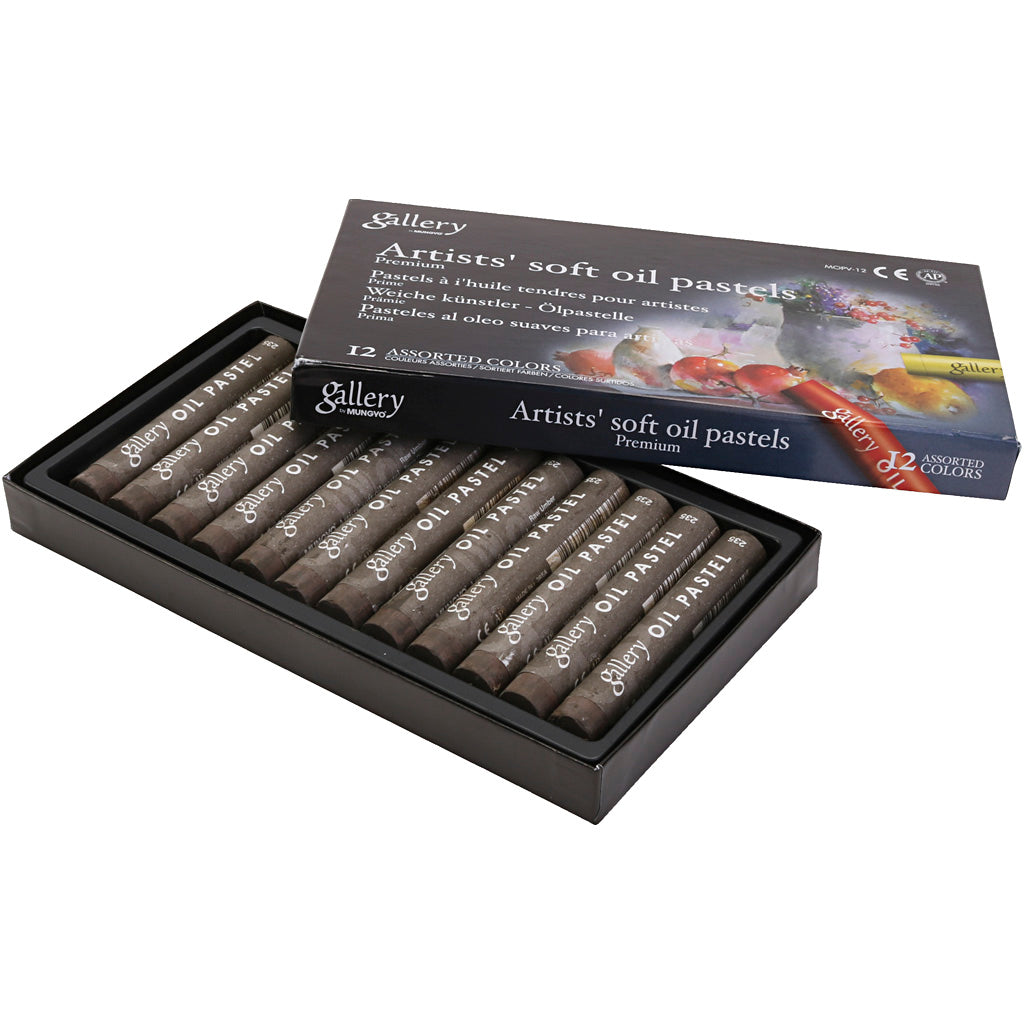 Galerie-Ölpastell, L: 7 cm, D 11 mm, Stärke 11 mm, Umbra gebrannt, 12 Stück 1 Box