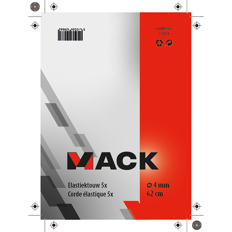 Mack 1015016 - elastischer Bungee-Ball 5 Stück 30 cm | 5 Stück