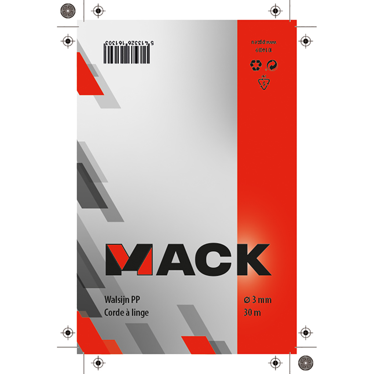 Mack 1014009 - Wäscheleinendraht PP blauer Strang 3mm 30m | 5 Stück