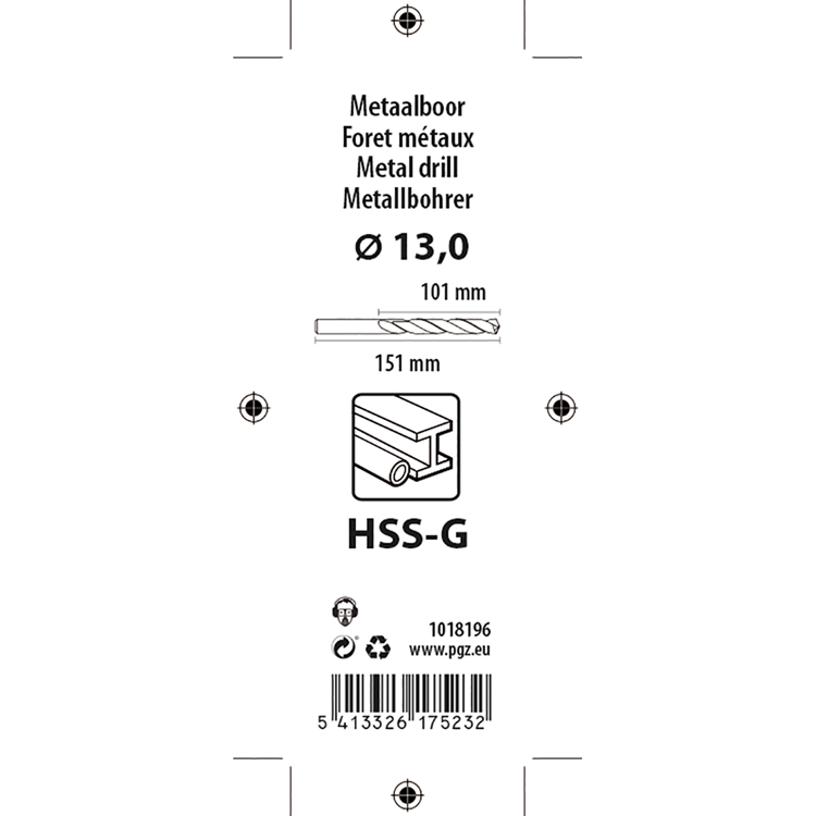 Mack 1018196 – Metallbohrer HSS G DIN 338 ø 13,0 x 151 mm | 5 Stück
