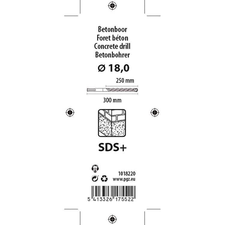 Mack 1018220 - Bohrhammer SDS + 18x300mm | 5 Stück