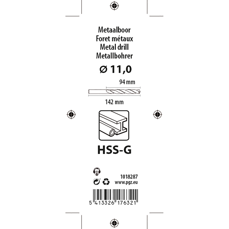 Mack 1018287 – Metallbohrer HSS G DIN 338 ø 11,0 x 142 mm | 5 Stück