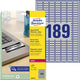Etiketten avery l6008 silber 25,4 x 10 mm