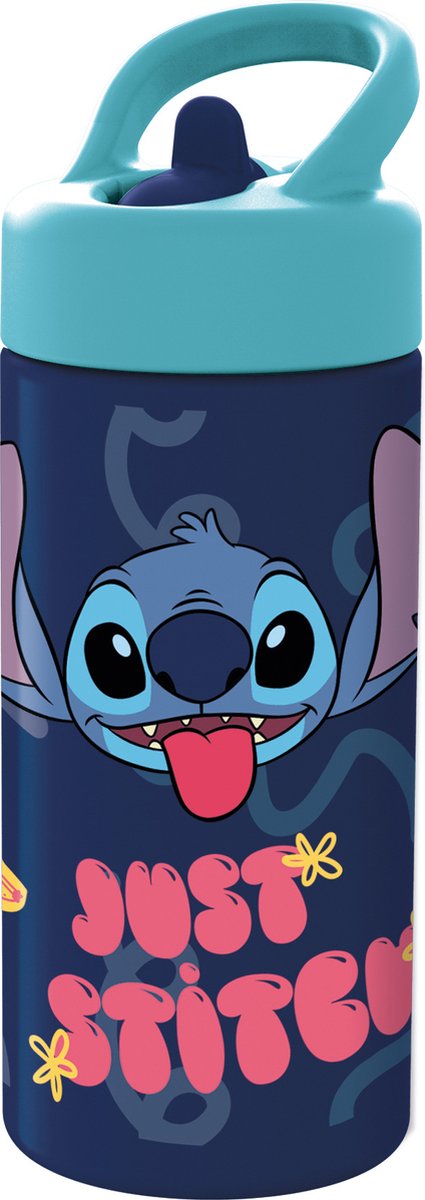 Disney Lilo Stitch Trinkflasche, süß – 410 ml – Polypropylen