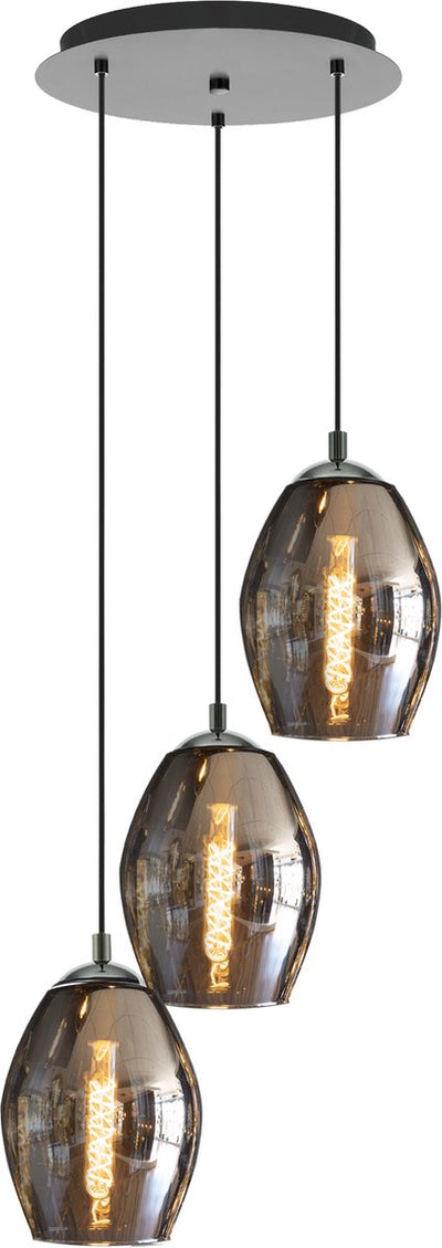 Eglo Estanys Hängelampe - ø45 cm - E27 - Rauchglas - Grauschwarz