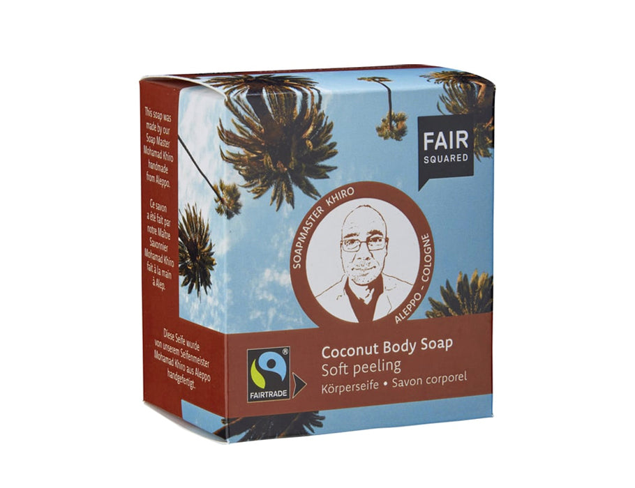 Faire quadratische Seife Blockkörperseife Kokosnuss weiche Peeling -