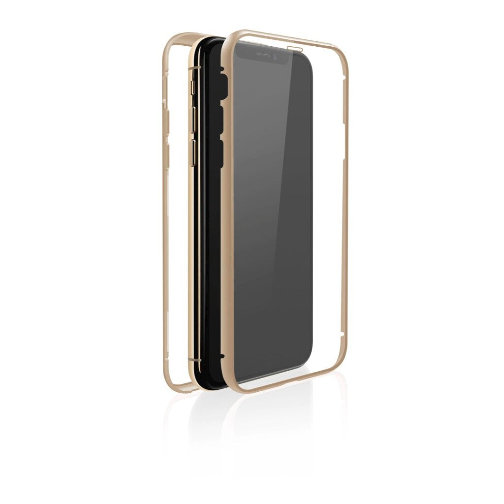 Weiße Diamanten weiße Diamanten abdecken 360 ° Glas iPhone 11 Gold