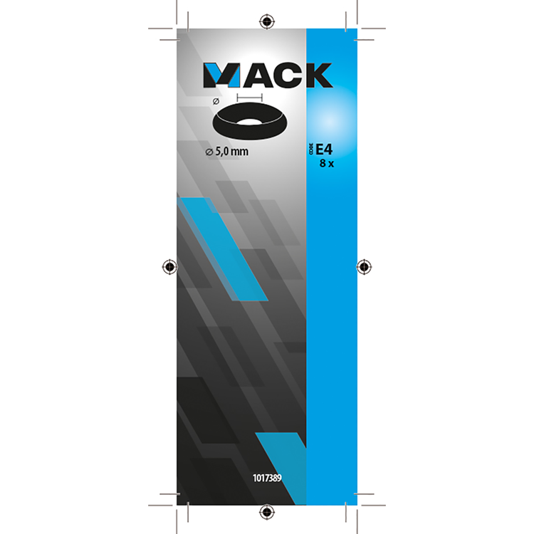 Mack 1017389 – Verkleidungsring für Holzschrauben. vern. 8 Stück 5,0 mm | 10 Stück